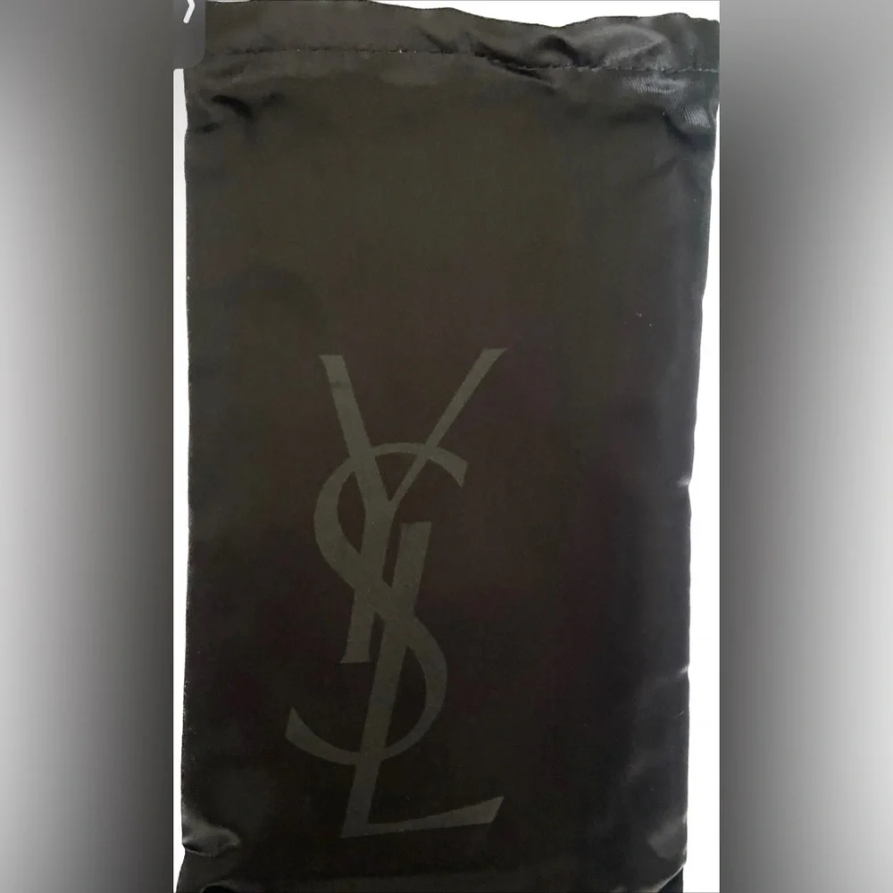 YSL SAINT LAUREN ❤️❤️ ZIP AROUND LONG WALLET BLACK WITH METAL HARDWARE YSL LOGO - Picture 15 of 15